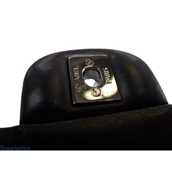 Chanel Medium Hula Hoop Bag Vintage CC Black Lambskin Flap SHW Quilted Rare - Picture 13 of 14